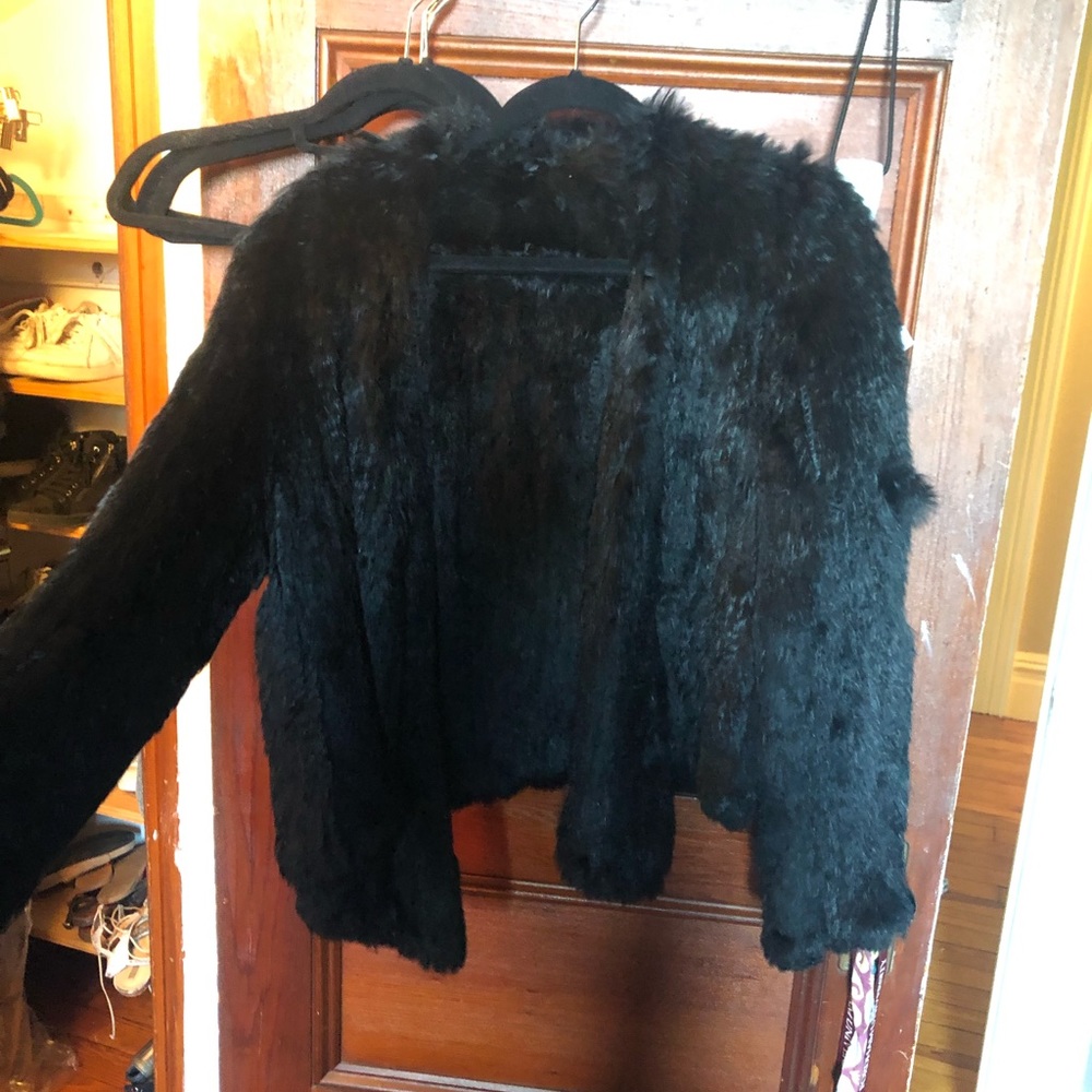 Rabbit fur coat